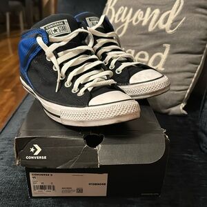 Converse all star black and blue